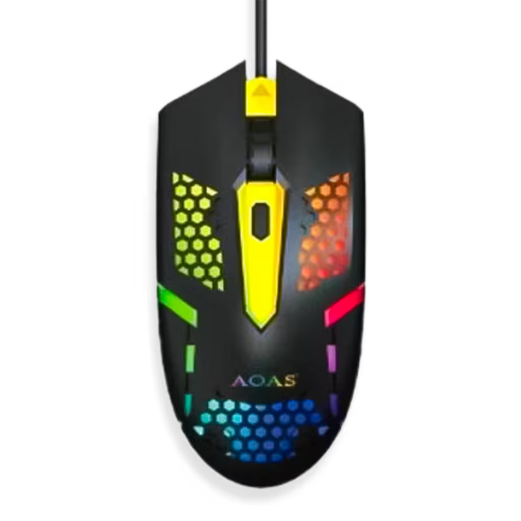 Mouse Gamer M37 - Diseño Honeycomb RGB | 3 DPI 1600 Cable 1.3m | Ultra Ligero 72g