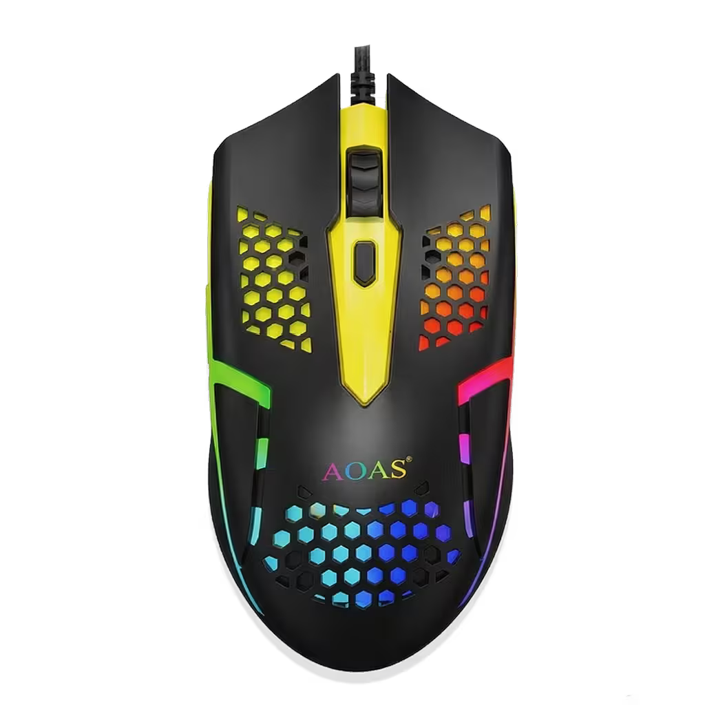Mouse Gamer M37 - Diseño Honeycomb RGB | 3 DPI 1600 Cable 1.3m | Ultra Ligero 72g