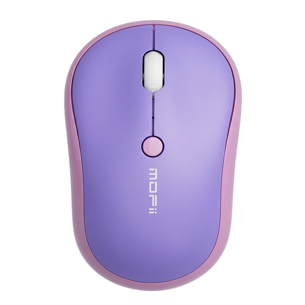 Mouse Inalámbrico Silencioso MOFII M5 MD Morado - Dual Mode Bluetooth 2.4G DPI 1600