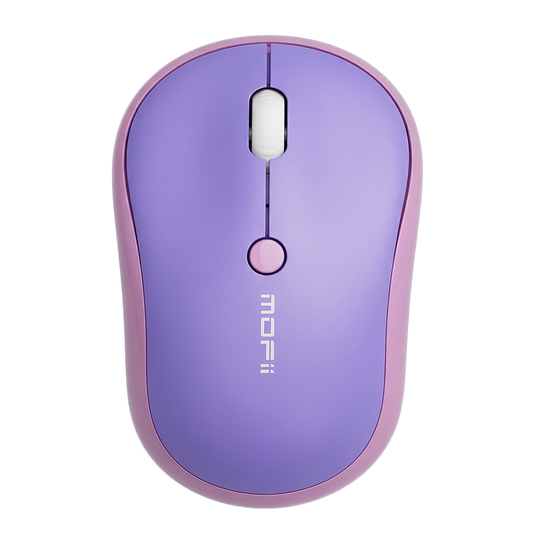 Mouse Inalámbrico Silencioso MOFII M5 MD Morado - Dual Mode Bluetooth 2.4G DPI 1600