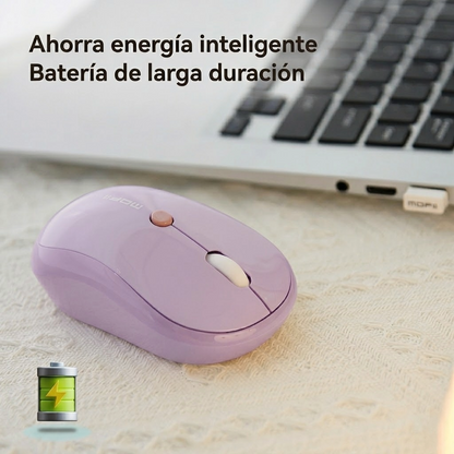 Mouse Inalámbrico Silencioso MOFII M5 MD Morado - Dual Mode Bluetooth 2.4G DPI 1600
