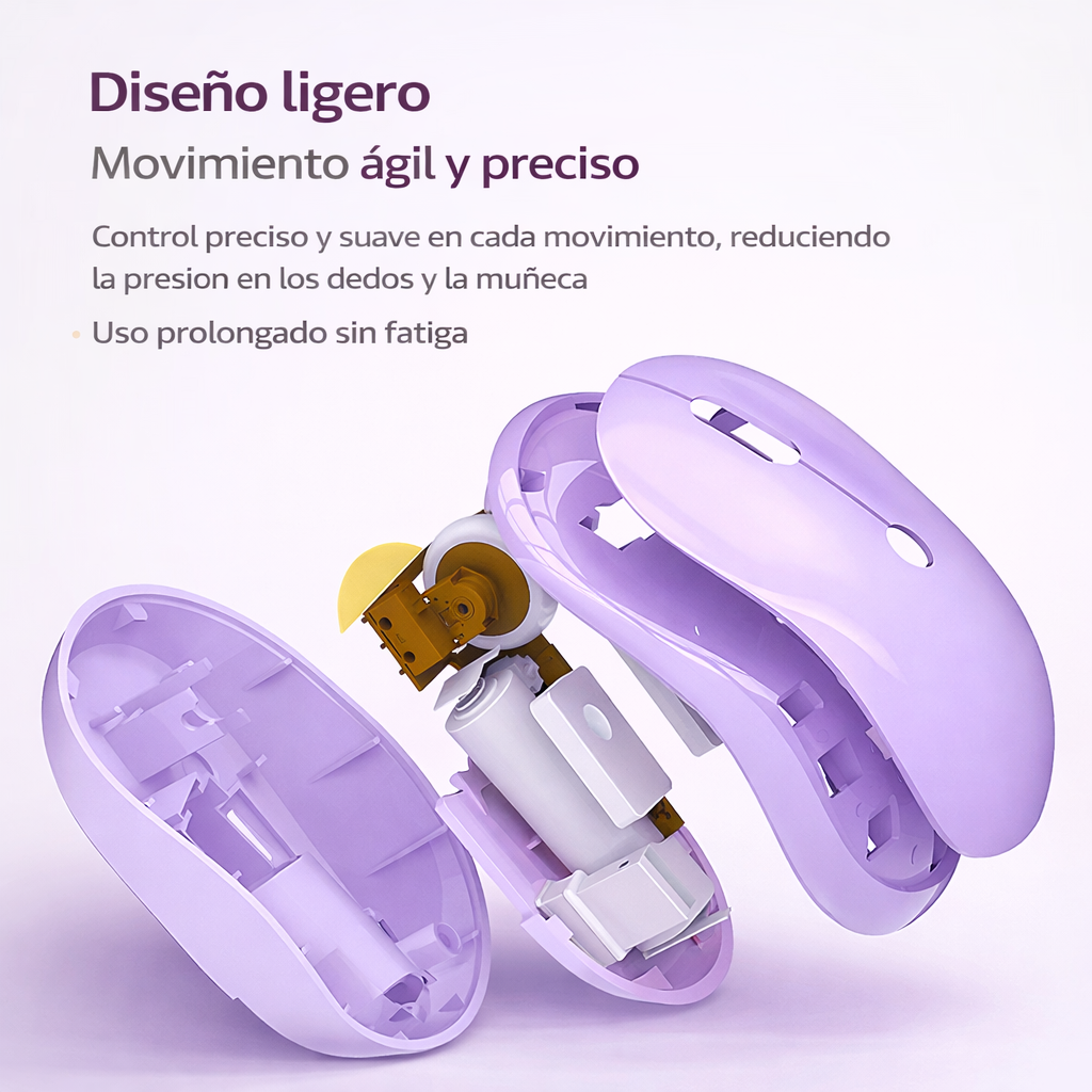 Mouse Inalámbrico Silencioso MOFII M5 MD Morado - Dual Mode Bluetooth 2.4G DPI 1600