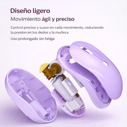 Mouse Inalámbrico Silencioso MOFII M5 MD Morado - Dual Mode Bluetooth 2.4G DPI 1600