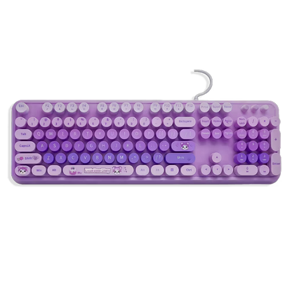 Teclado Cable MOFii Sweet Morado - 104 Teclas Retro USB Multimedia