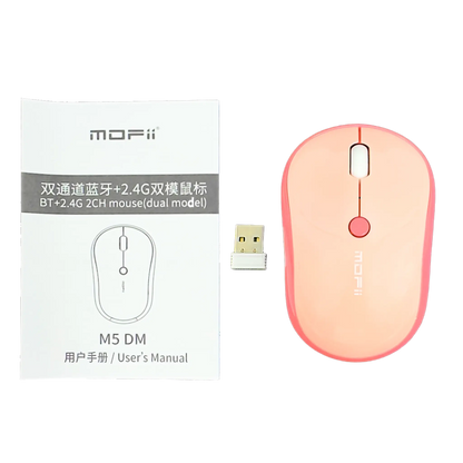 MOUSE INALAMBRICO SILENCIOSO MOFII- M5 MD ROSADO
