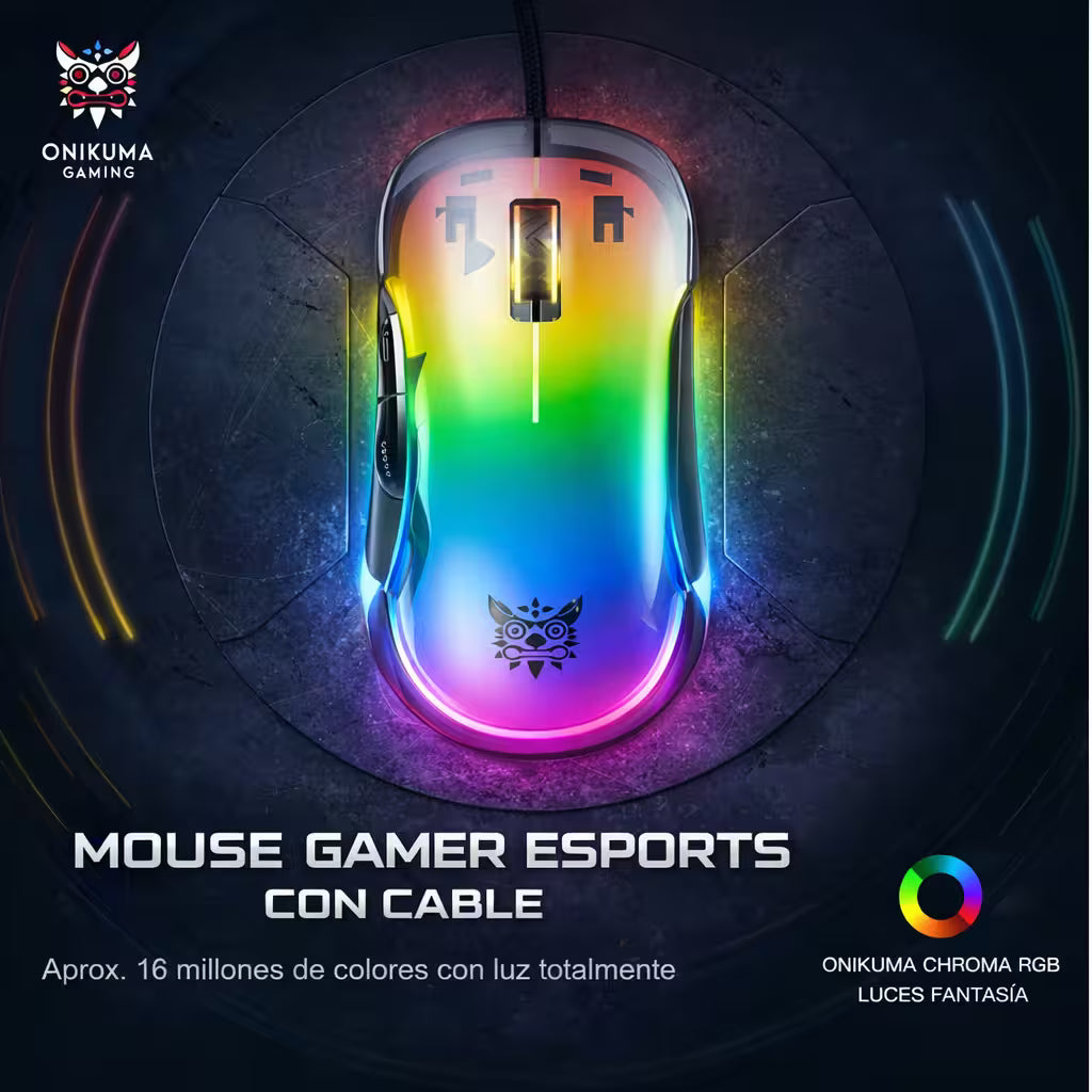 Mouse Gamer ONIKUMA CW925 - vista 3 mouse gamer