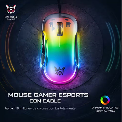 Mouse Gamer ONIKUMA CW925 - vista 3 mouse gamer