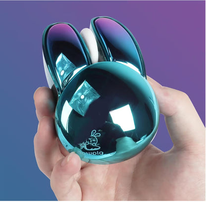 Mouse Inalámbrico Mofii M6 DM - Azul Electroplata Rabbit Ear | Triple Conexión Bluetooth 2.4G Silencioso