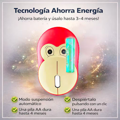 Mouse Inalámbrico Silencioso MOFII M7 Rojo - Diseño Mono 1200 DPI 2.4G Ergonómico