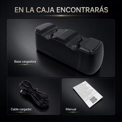 Base de Carga Dual PS4 RGB Negra – 2 Controles DualShock 4 | PS4, Slim y Pro