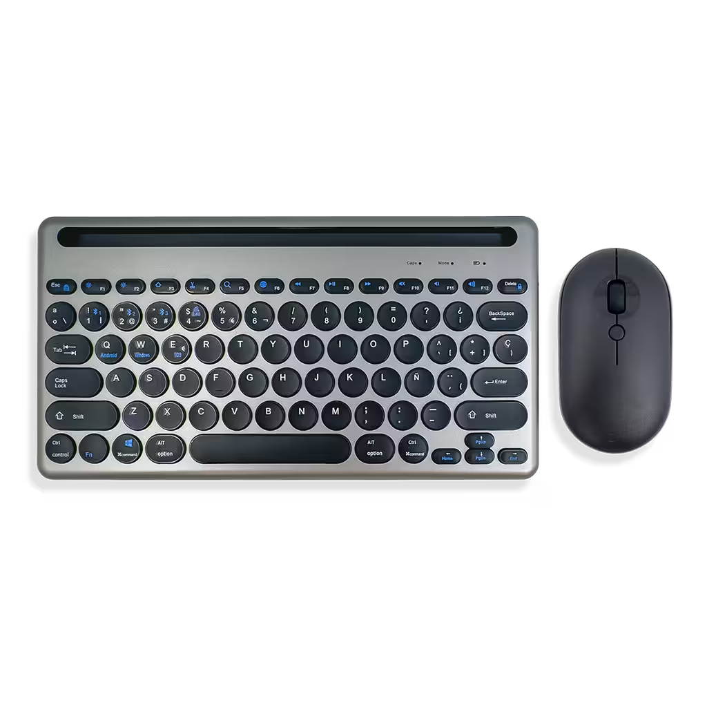 Combo Teclado y Mouse Inalámbrico AS-211 - Negro | Triple Conexión BT+2.4G 78 Teclas USB-C 40H