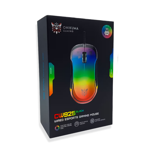 Mouse Gamer ONIKUMA CW925 – 12800 DPI | Sensor Óptico A825 | RGB | 110g