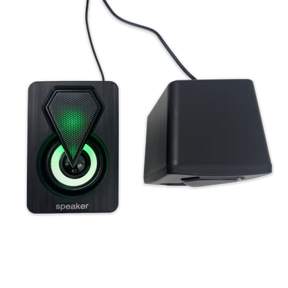 Parlantes RGB JEQANG JS-702 – Cubo Compacto | Sonido 3D Envolvente | USB 5V