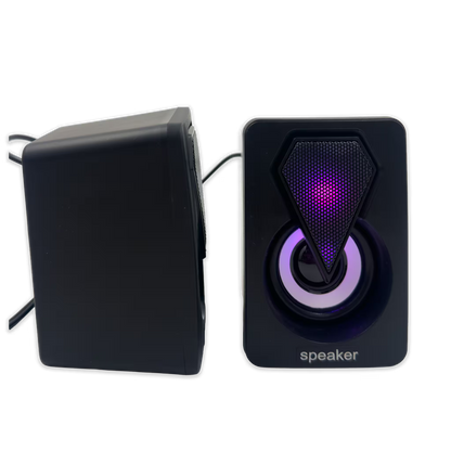 Parlantes RGB JEQANG JS-702 – Cubo Compacto | Sonido 3D Envolvente | USB 5V