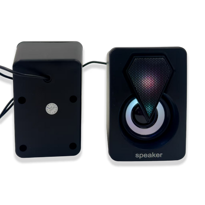 Parlantes RGB JEQANG JS-702 – Cubo Compacto | Sonido 3D Envolvente | USB 5V