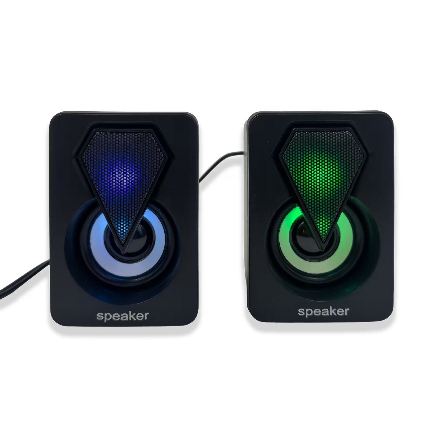 Parlantes RGB JEQANG JS-702 – Cubo Compacto | Sonido 3D Envolvente | USB 5V