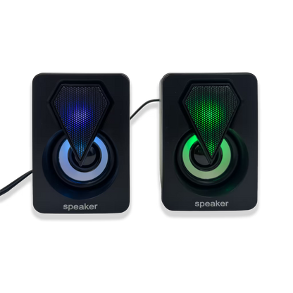 Parlantes RGB JEQANG JS-702 – Cubo Compacto | Sonido 3D Envolvente | USB 5V