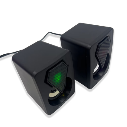 Parlantes RGB JEQANG JS-702 – Cubo Compacto | Sonido 3D Envolvente | USB 5V