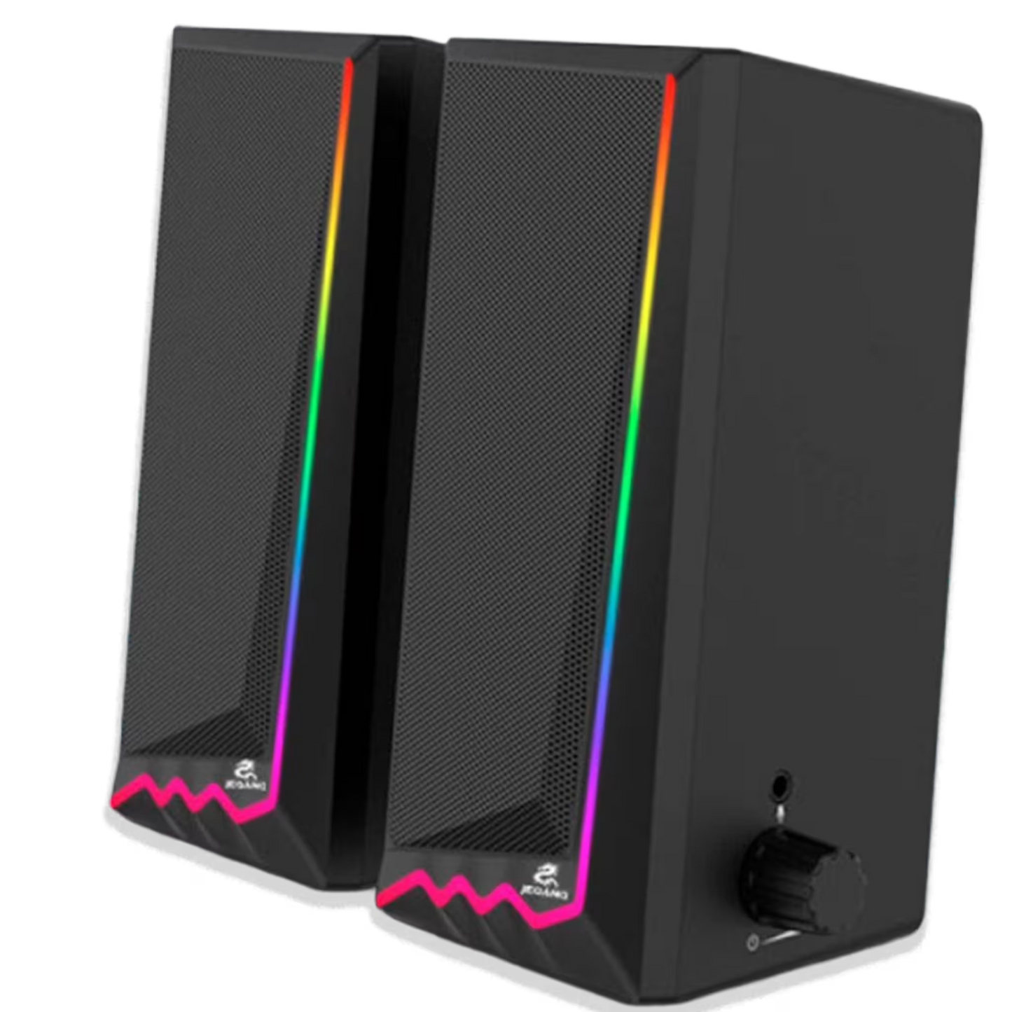 Parlantes RGB JEQANG JS-706 – Sonido Envolvente 360° | 7 LEDs | USB 5V