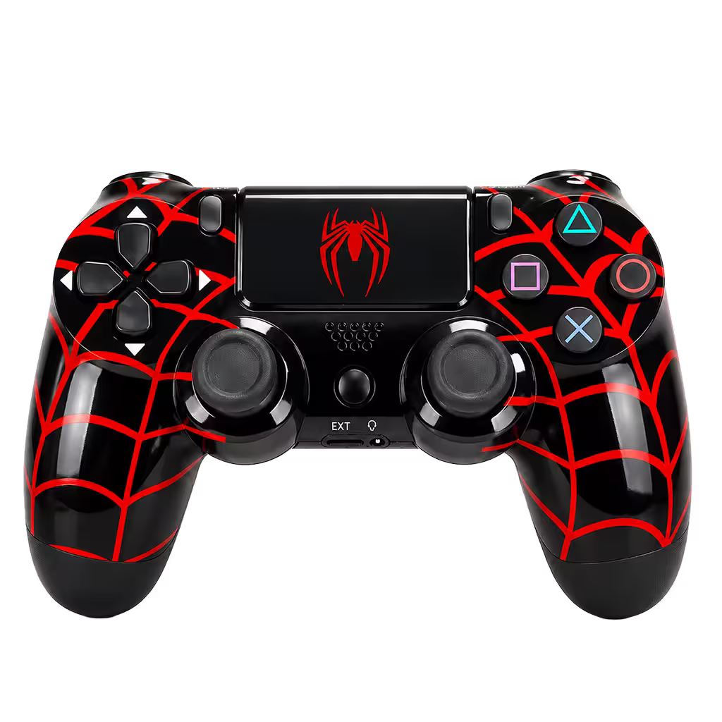 Control Genérico Compatible PS4 — Edición SpiderMan | Bluetooth Vibración Dual Panel Táctil