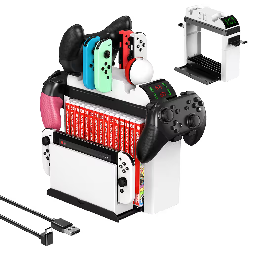 Base Multifuncional de Carga y Soporte Nintendo Switch - DOBE | USB-C Ventilador