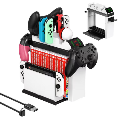 Base Multifuncional de Carga y Soporte Nintendo Switch - DOBE | USB-C Ventilador