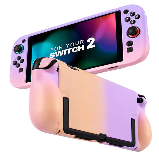 Carcasa Protectora Nintendo Switch 2 | Acrílica Degradado Rosado y Lila