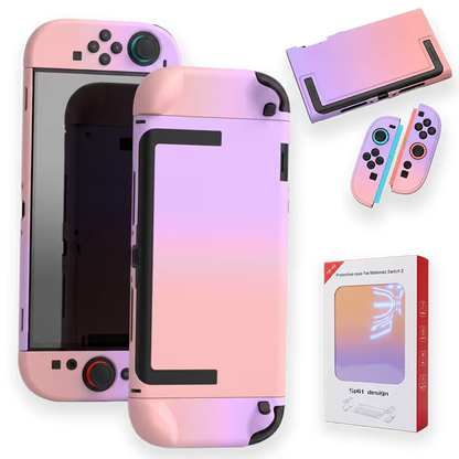 Carcasa Protectora Nintendo Switch 2 | Acrílica Degradado Rosado y Lila