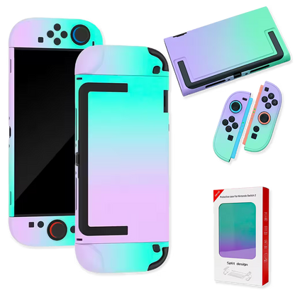 Carcasa Protectora Nintendo Switch 2 | Acrílica Degradado Verde Menta y Lila