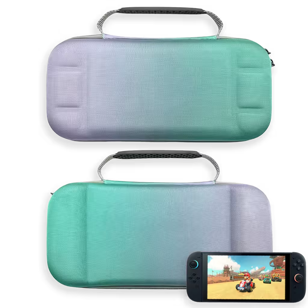 Estuche de Transporte Nintendo Switch 2 | Semirrígido Degradado Lila y Menta