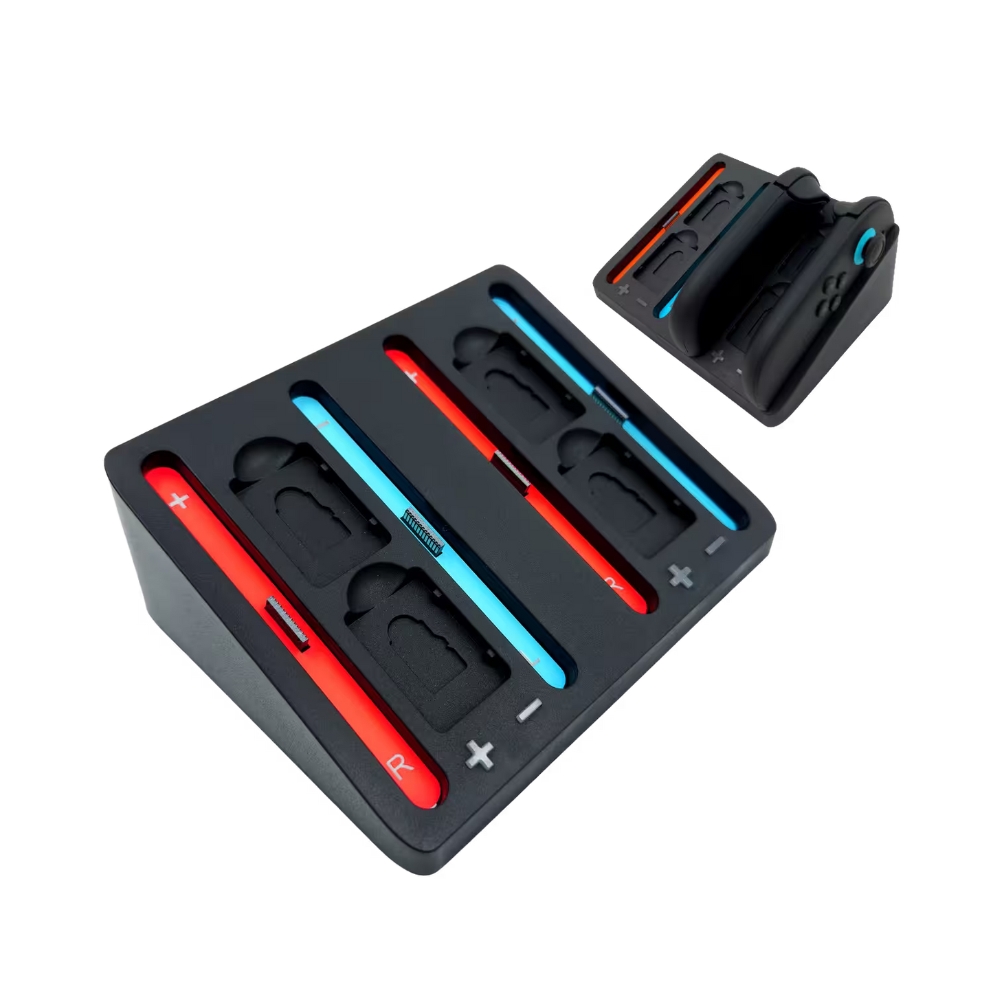 Base de Carga Joy-Con Nintendo Switch 2 – 4 Mandos Simultáneos | LED Bicolor | USB-C | Slot Tarjeta