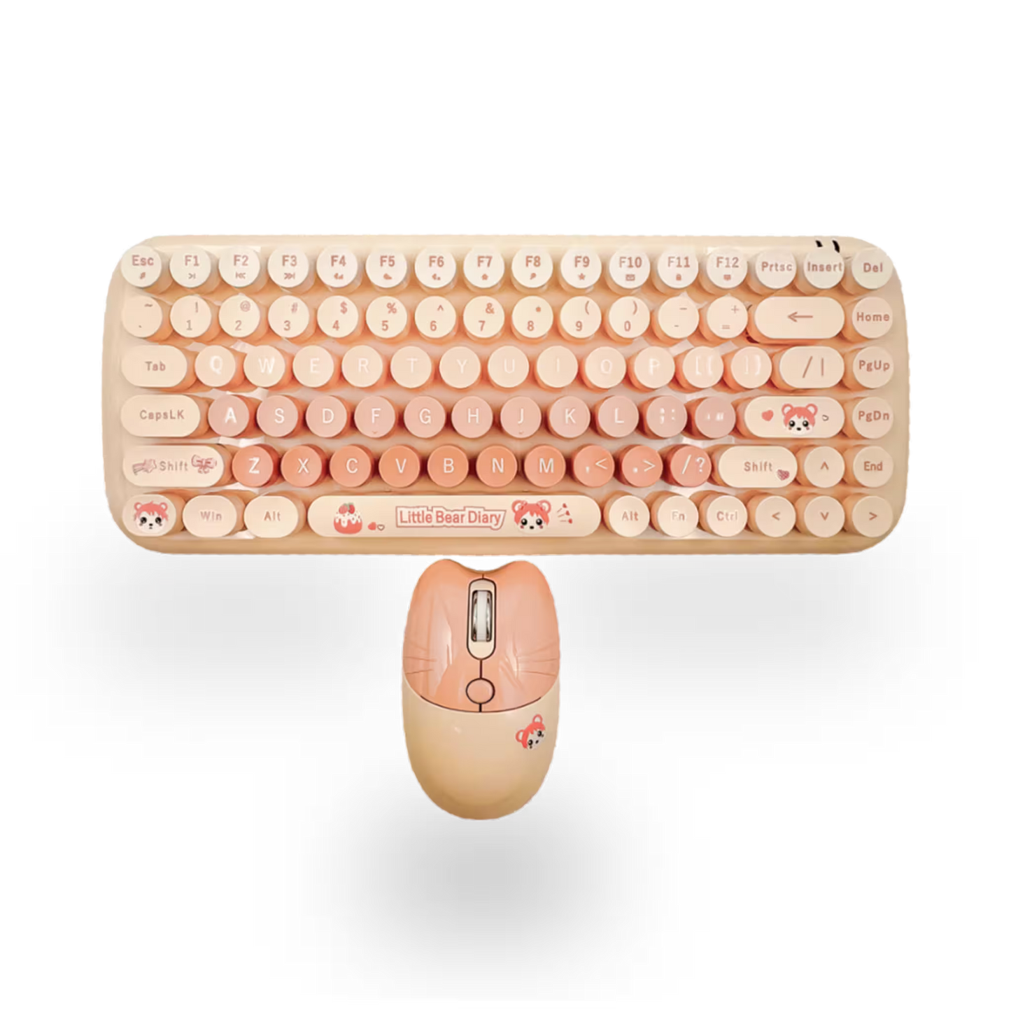 Combo Teclado Mouse Inalámbrico MOFii Candy Habano - 2.4G Silencioso 1200 DPI Compacto