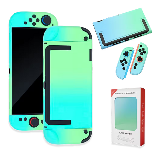 Carcasa Acrílica Nintendo Switch 2 – Degradado Verde Menta & Azul | Split Design