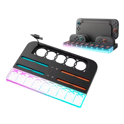 Base de Carga y Almacenamiento All-in-One Nintendo Switch 2 – RGB 7 Modos | 4 Joy-Con | 9 Tarjetas | USB