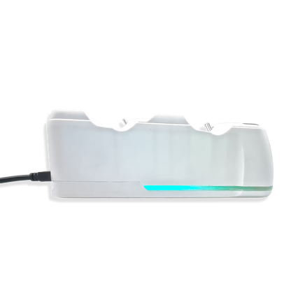 Base de Carga Dual PS4 RGB Blanca - Cargador 2 Controles PlayStation 4 Slim Pro