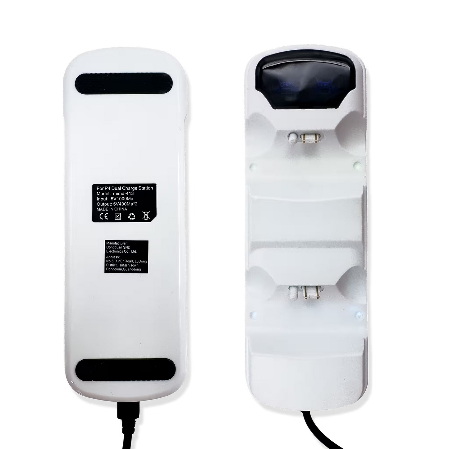 Base de Carga Dual PS4 RGB Blanca - Cargador 2 Controles PlayStation 4 Slim Pro