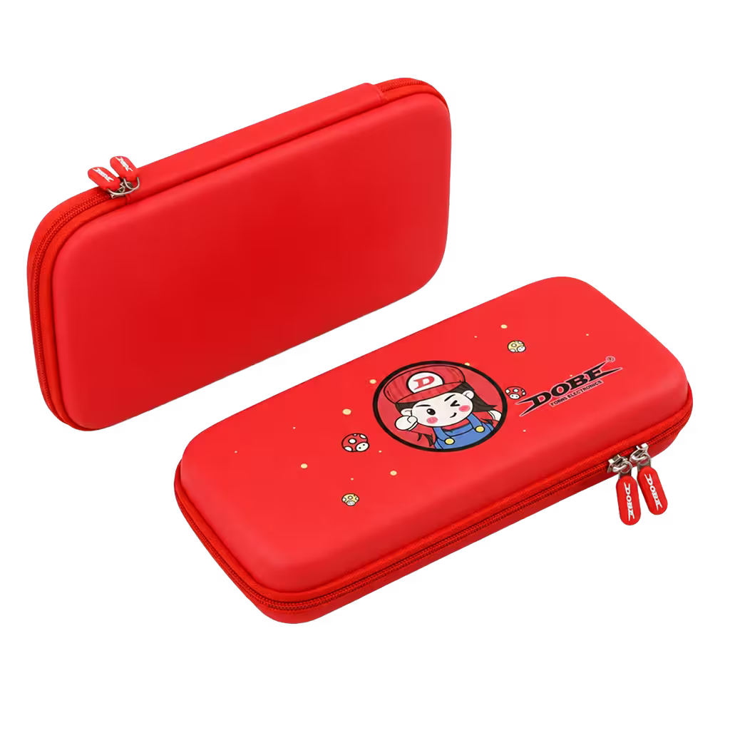 Estuche Rígido Nintendo Switch 1 y OLED – Diseño Rojo | 10 Cartuchos | Bolsillo Malla | NO Switch 2