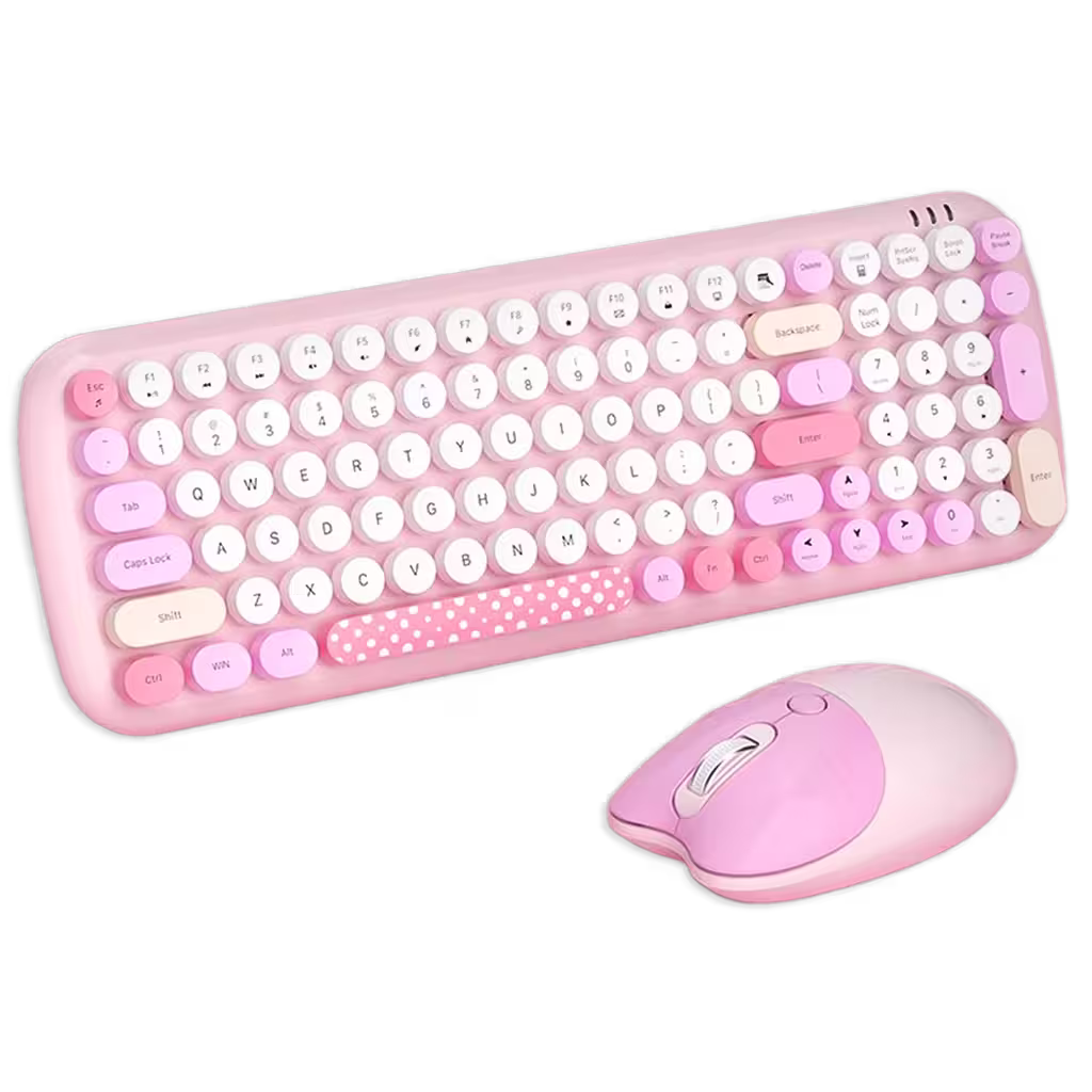 Combo Teclado y Mouse Geezer Candy Pro - Rosado - vista 3 combo teclado mouse