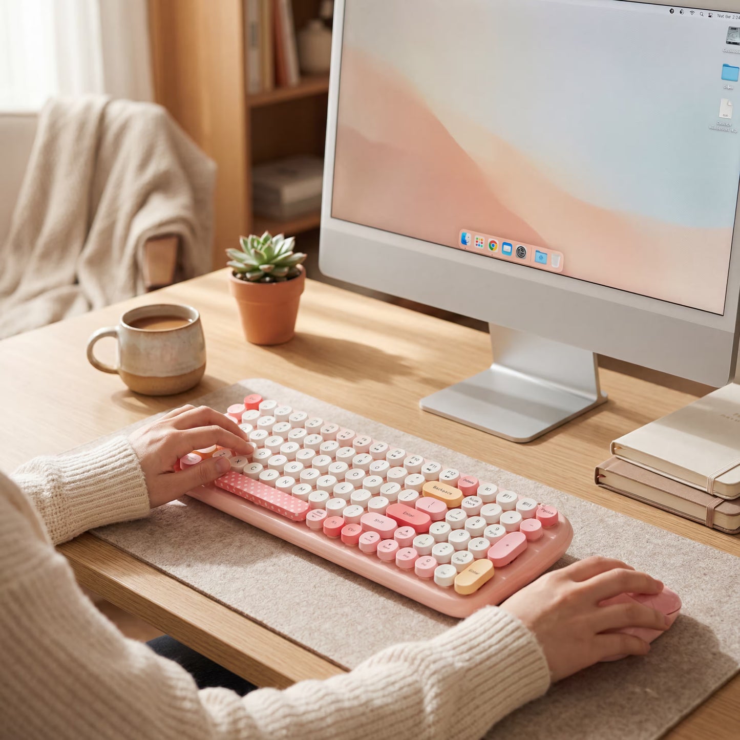 Combo Teclado y Mouse Geezer Candy Pro - Rosado - vista 4 combo teclado mouse