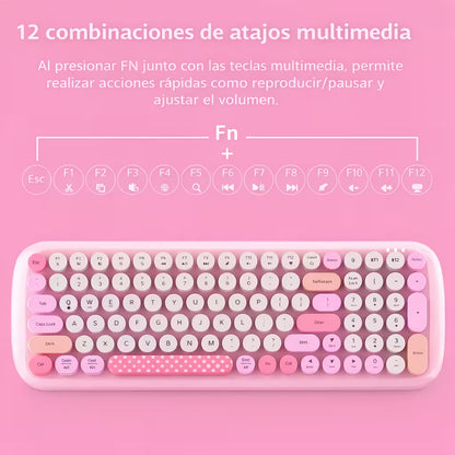 Combo Teclado y Mouse Geezer Candy Pro - Rosado - vista 11 combo teclado mouse