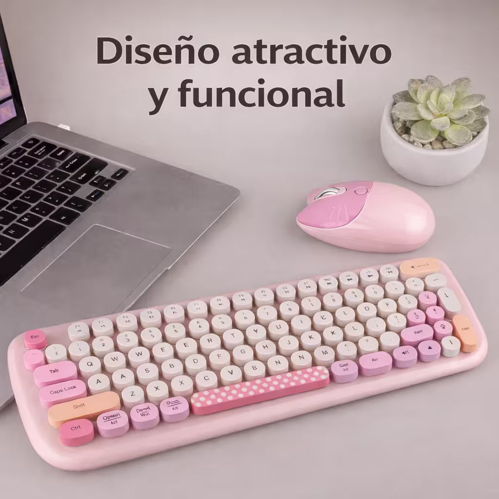 Combo Teclado y Mouse Geezer Candy Pro - Rosado - vista 5 combo teclado mouse