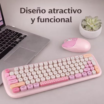 Combo Teclado y Mouse Geezer Candy Pro - Rosado - vista 5 combo teclado mouse