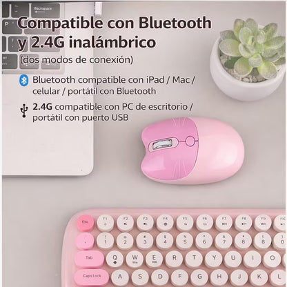 Combo Teclado y Mouse Geezer Candy Pro - Rosado - vista 2 combo teclado mouse