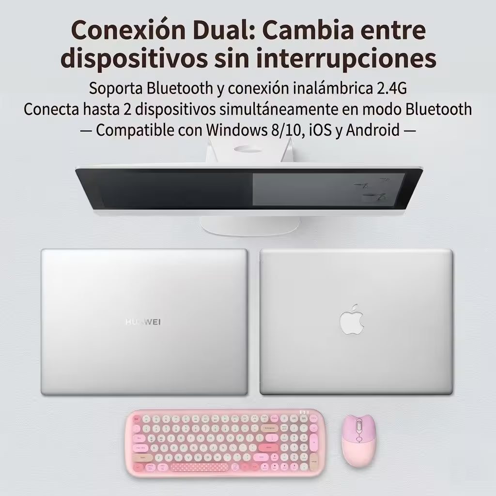Combo Teclado y Mouse Geezer Candy Pro - Rosado - vista 8 combo teclado mouse