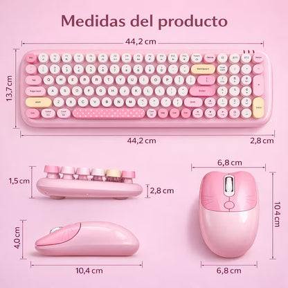 Combo Teclado y Mouse Geezer Candy Pro - Rosado - vista 12 combo teclado mouse