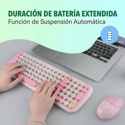 Combo Teclado y Mouse Geezer Candy Pro - Rosado - vista 9 combo teclado mouse