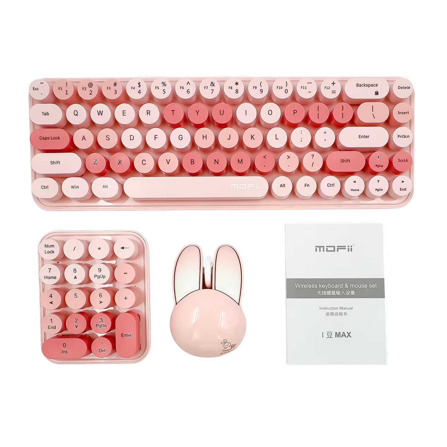 MOFII IDO MAX: Combo Teclado + Mouse + Pad Numérico Inalámbrico