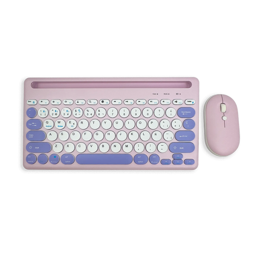 COMBO TECLADO Y MOUSE INALÁMBRICO AS-211 | MORADO