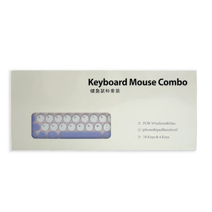 Combo Teclado y Mouse Inalámbrico AS-211 - Morado | Triple Conexión BT+2.4G 78 Teclas USB-C 40H