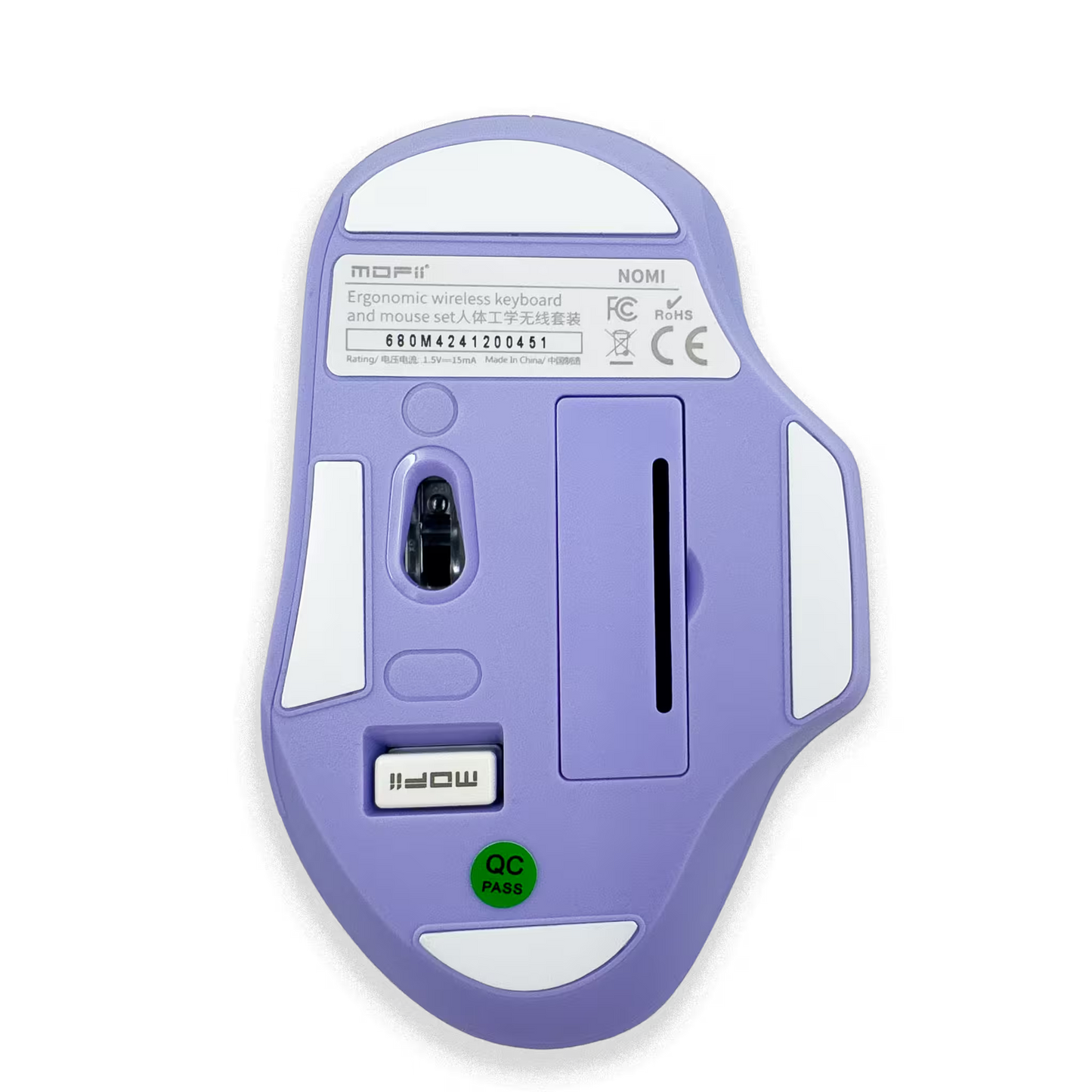 Teclado y Mouse Inalámbrico Ergonómico | Kit Mofii Retro Violeta